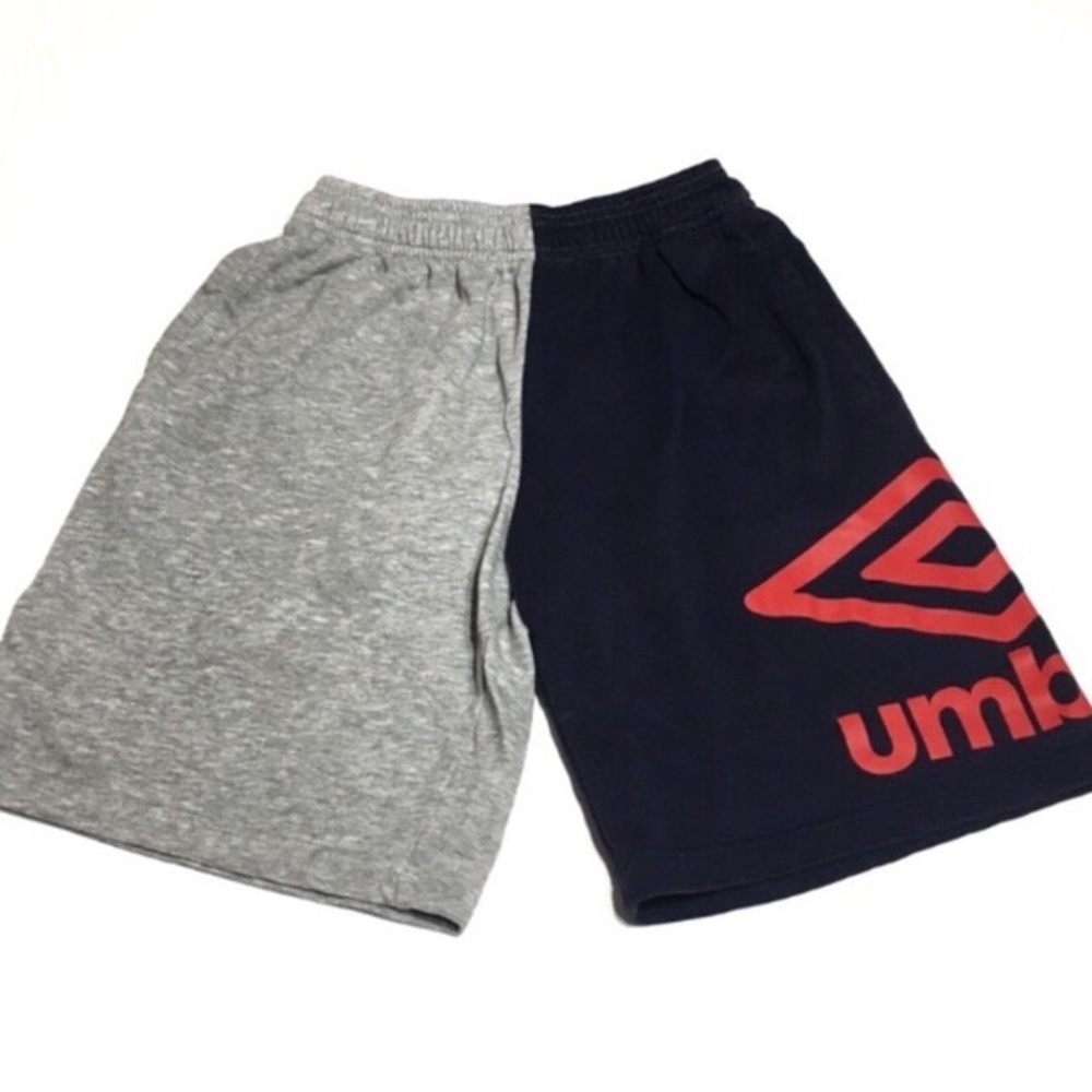Umbro blue gray ref shorts boys size Large 12/14